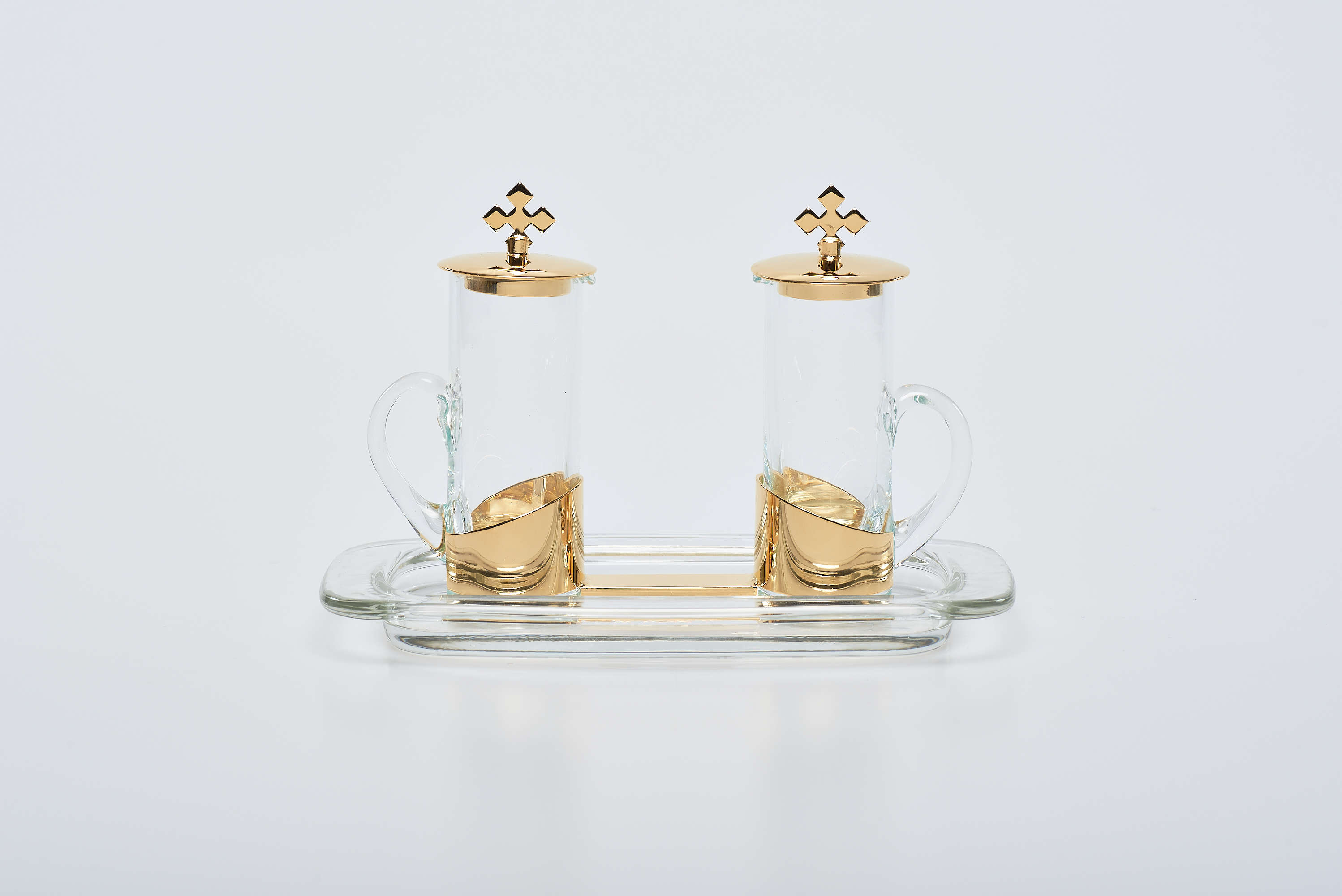 Servizio ampolle “style” su vassoio vetro