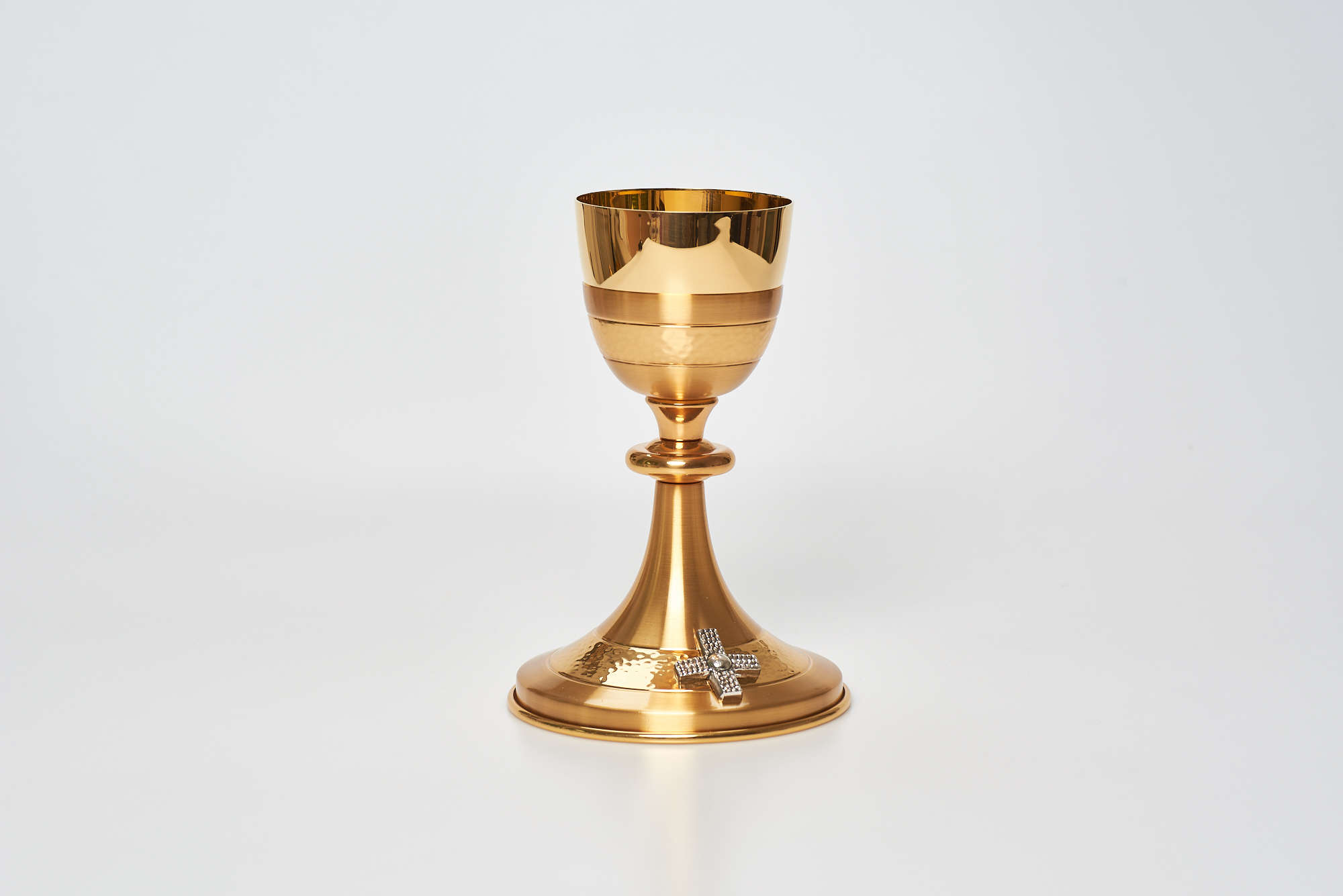 Calice martellato satinato oro