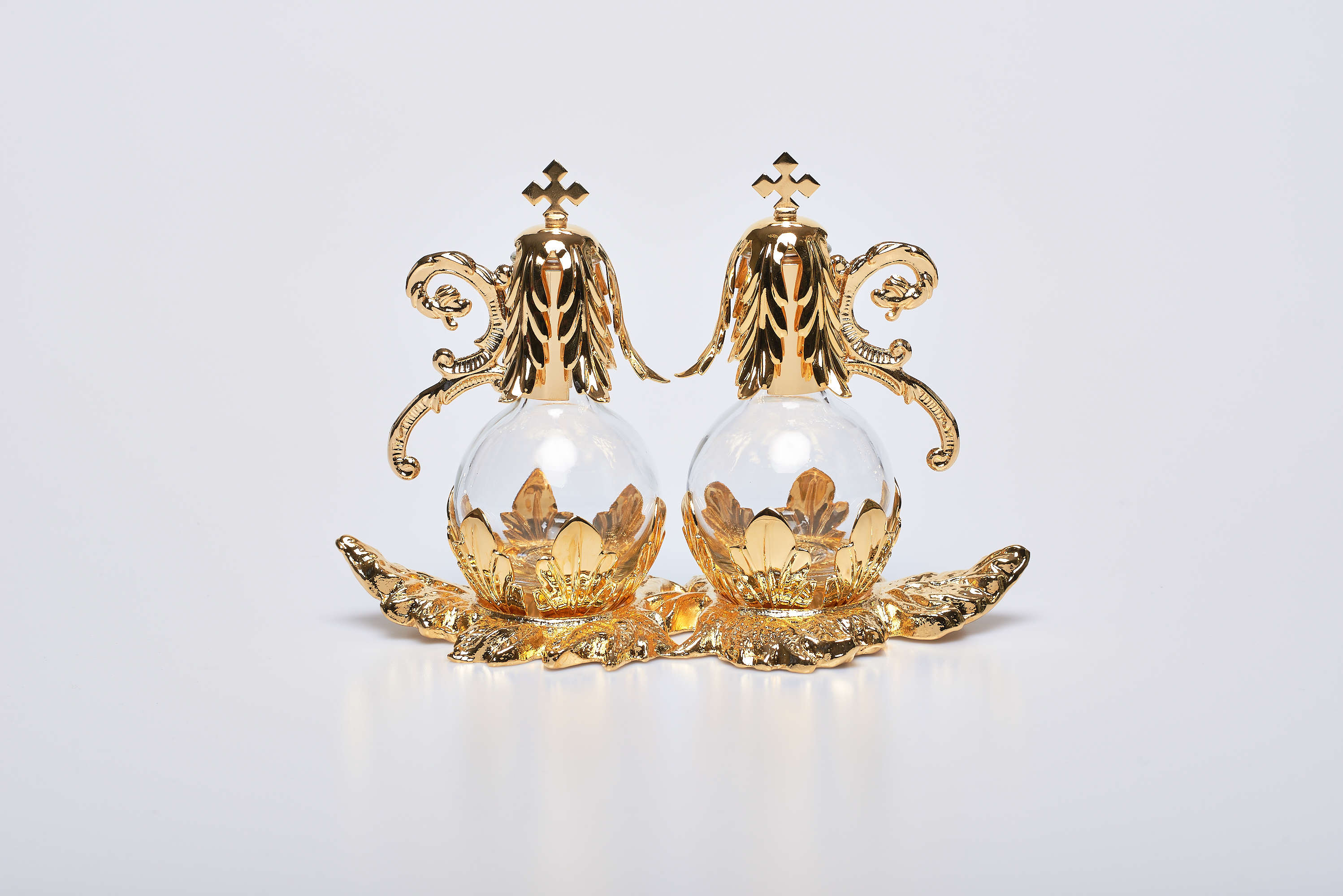 Servizio ampolle su vassoio fusione "Vesuvio"