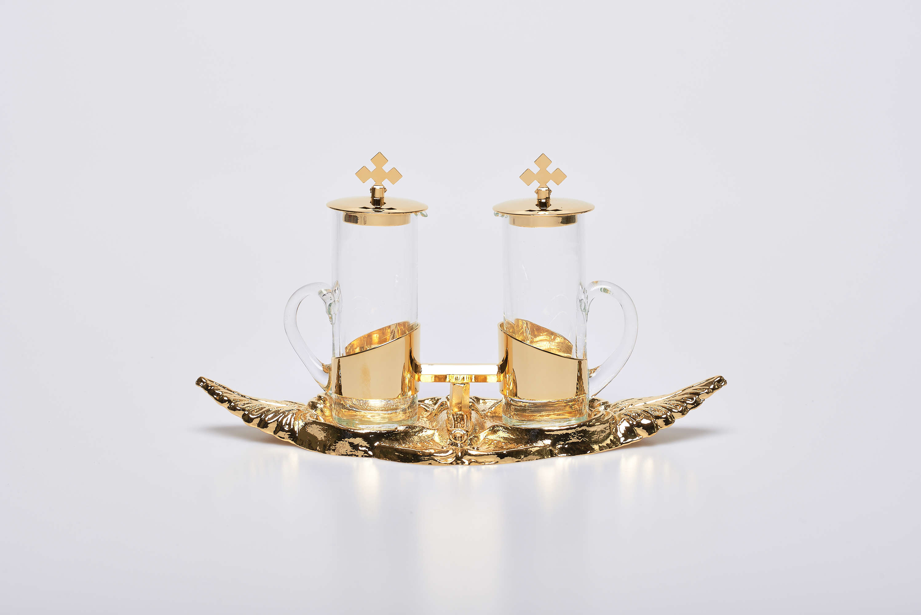 Servizio ampolle su vassoio "Palma"