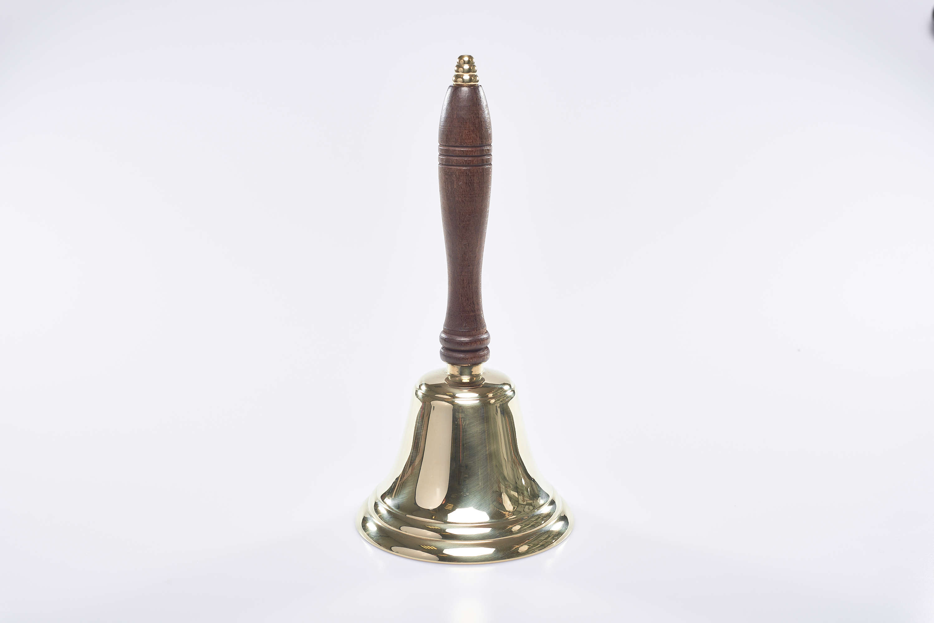 Campanello manico legno, in ottone