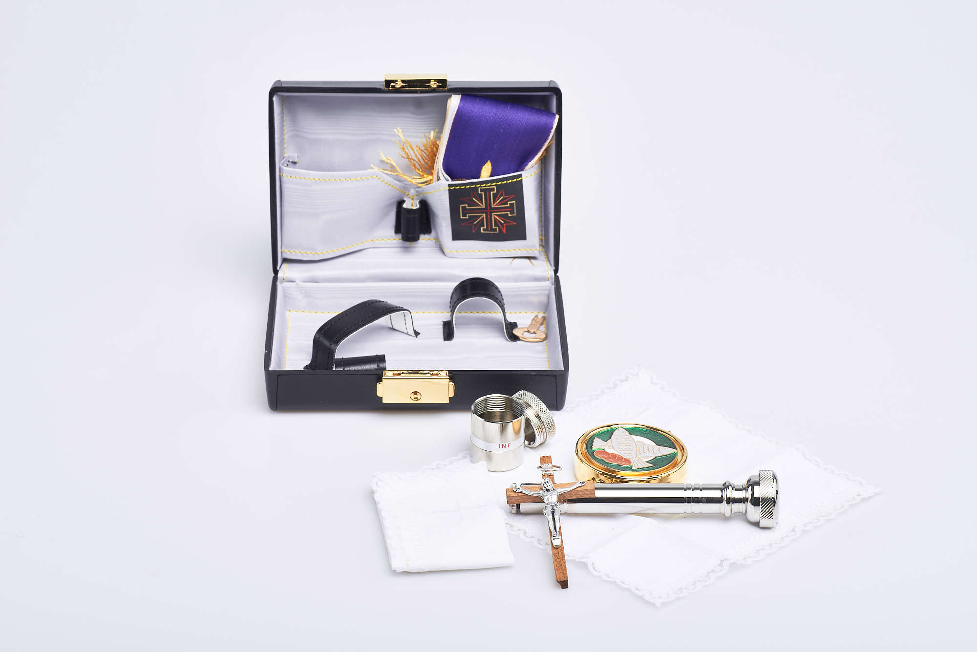 Completo rivestito vitello foderato in moire grigio