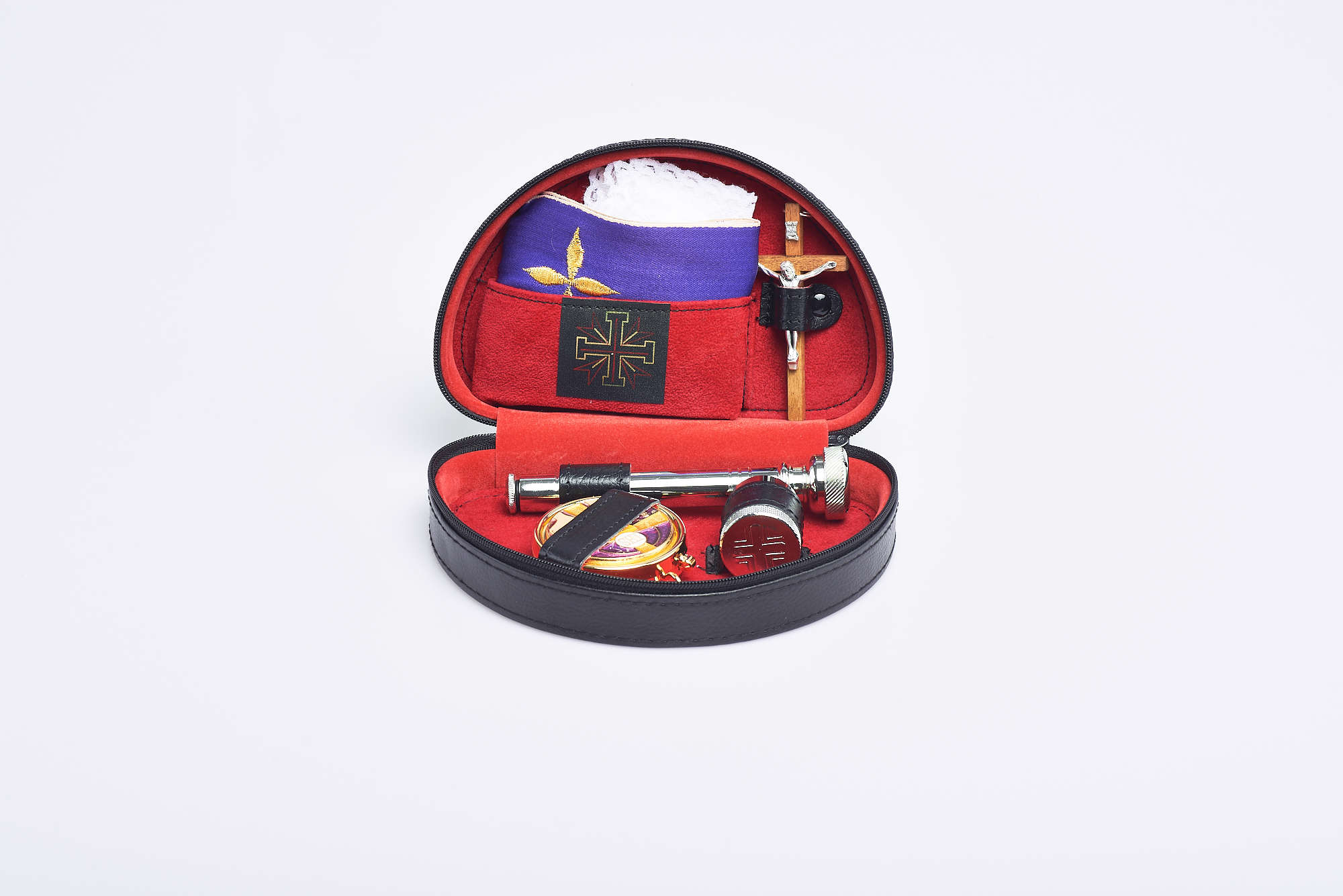 Astuccio similpelle con zip