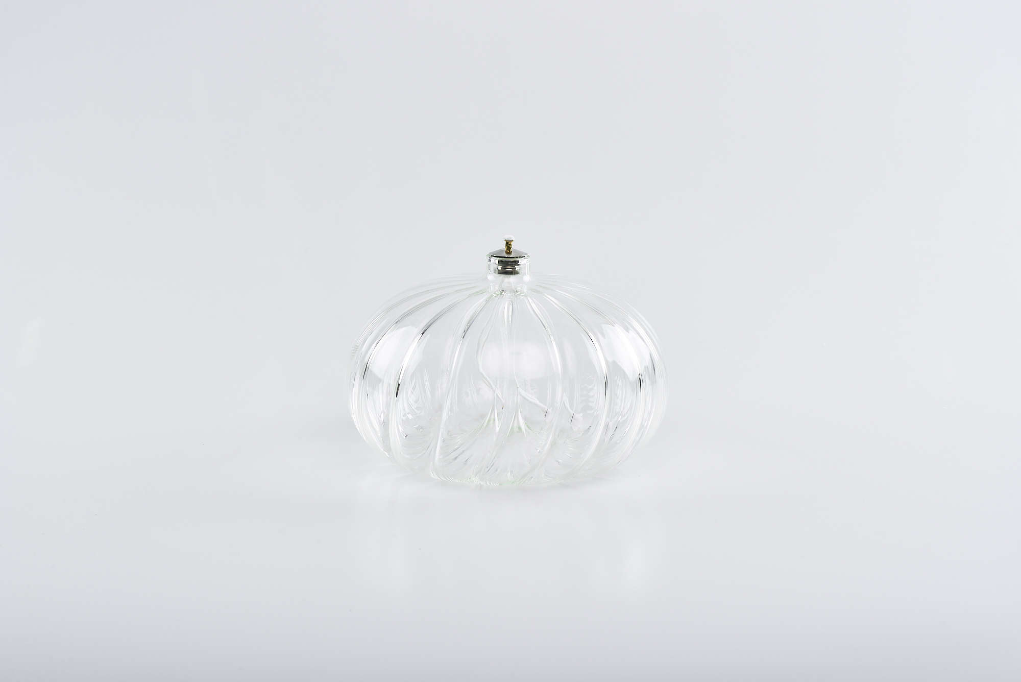 Grande lampada in vetro soffiato melograno