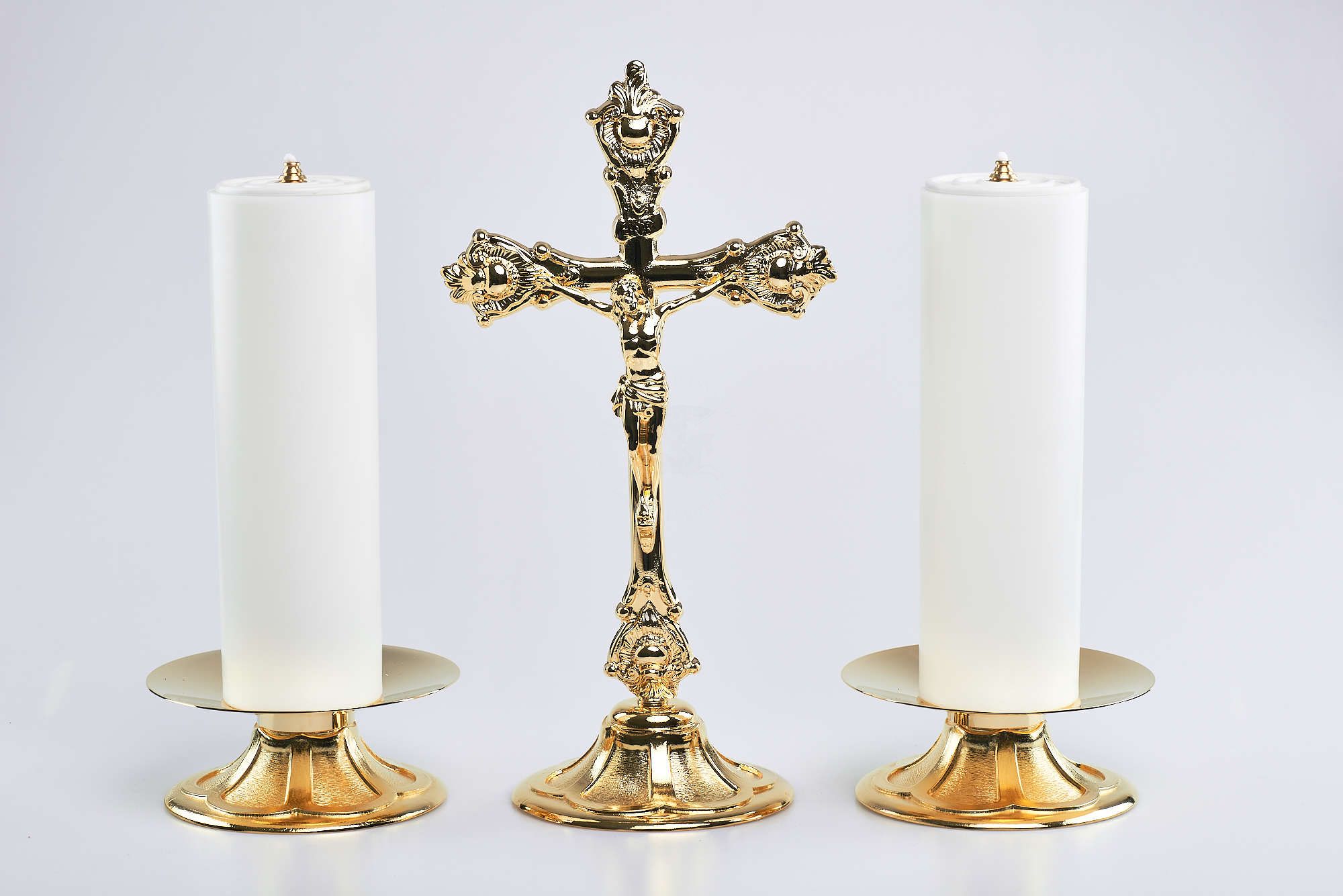 Candeliere base Ø 12 cm, piatto 15 cm, bossolo 5 cm