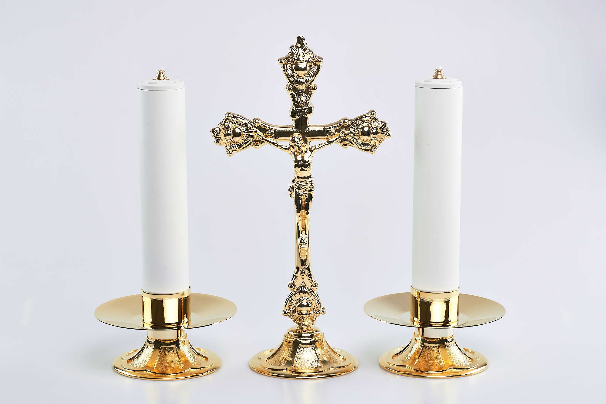 Candeliere base Ø 10 cm, piatto Ø 15 cm, bossolo 5 cm