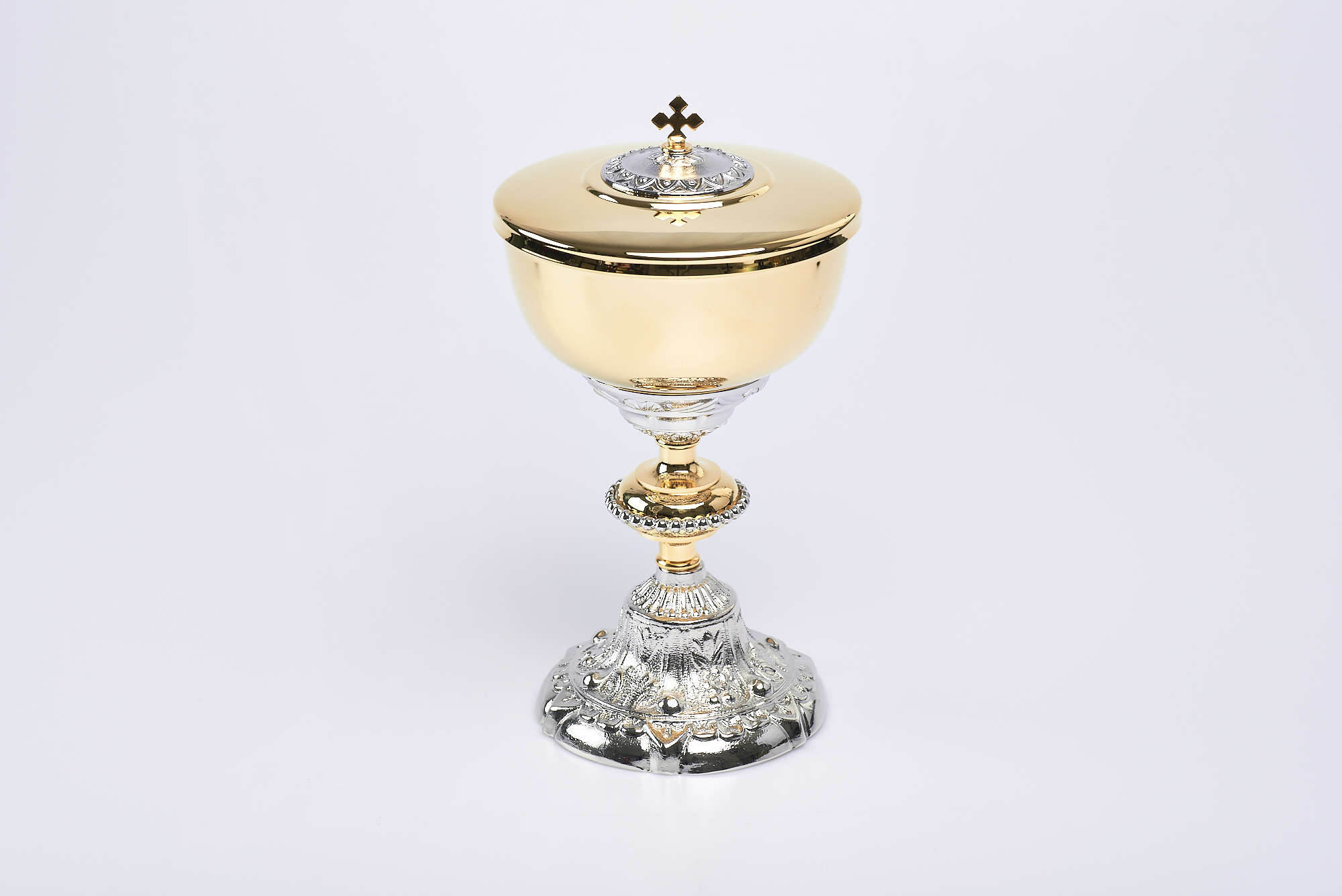 Pisside barocca in fusione bicolore