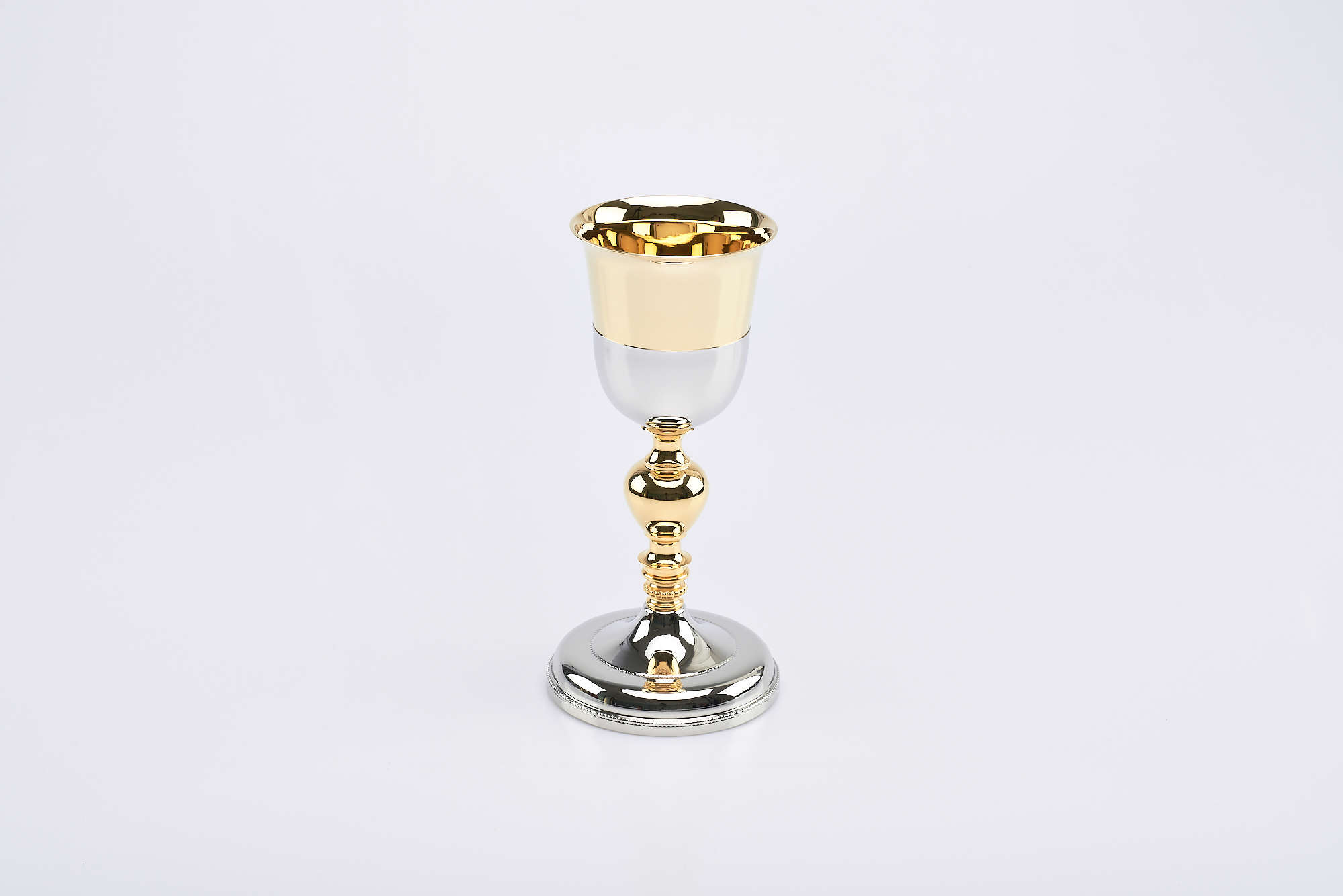 Calice Malta nickel lucido coppa dorata