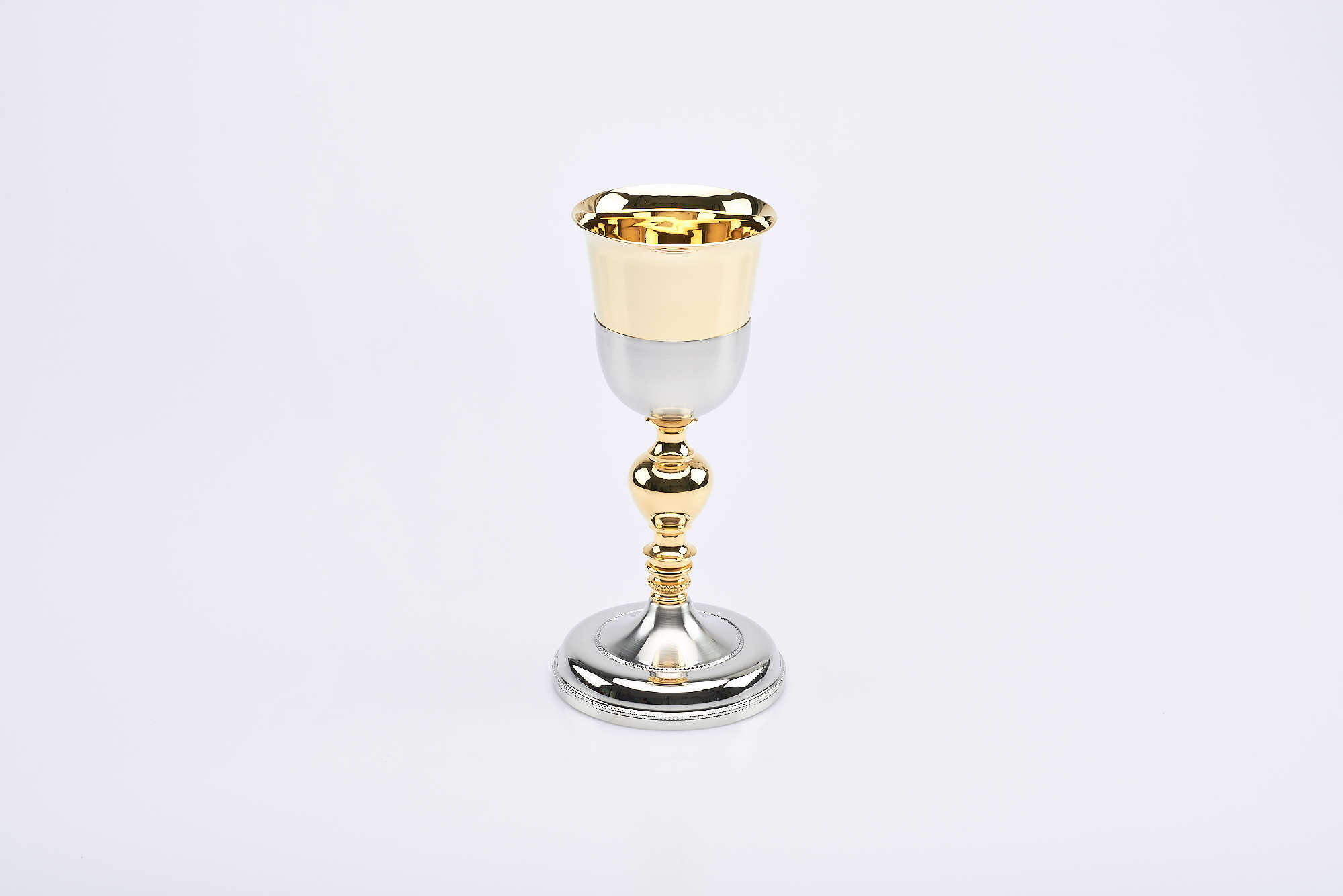 Calice Malta nickel satinato coppa dorata