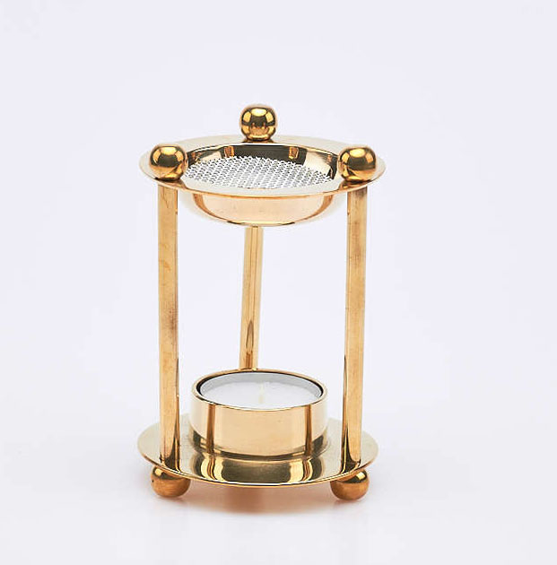 Brucia incenso a lumino ottone Brucia