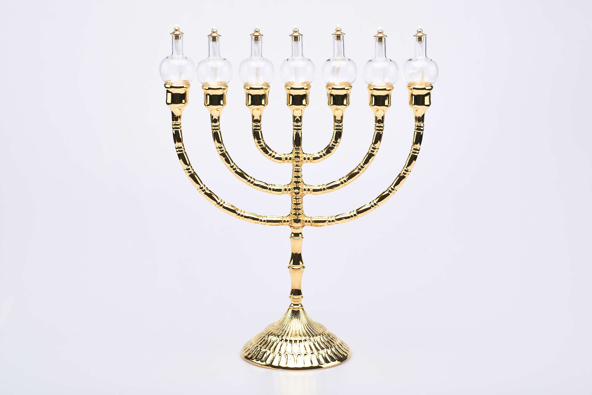 Candeliere Sette fiamme completo di gocce in vetro