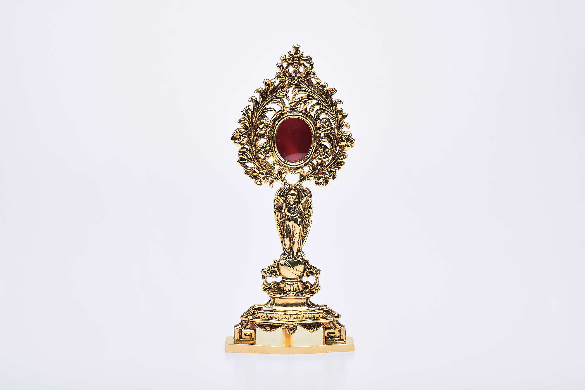 Reliquiario in bronzo dorato