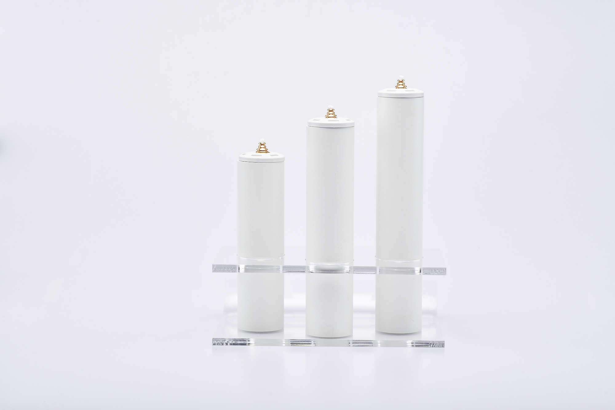 Candeliere in plexiglass trasparente