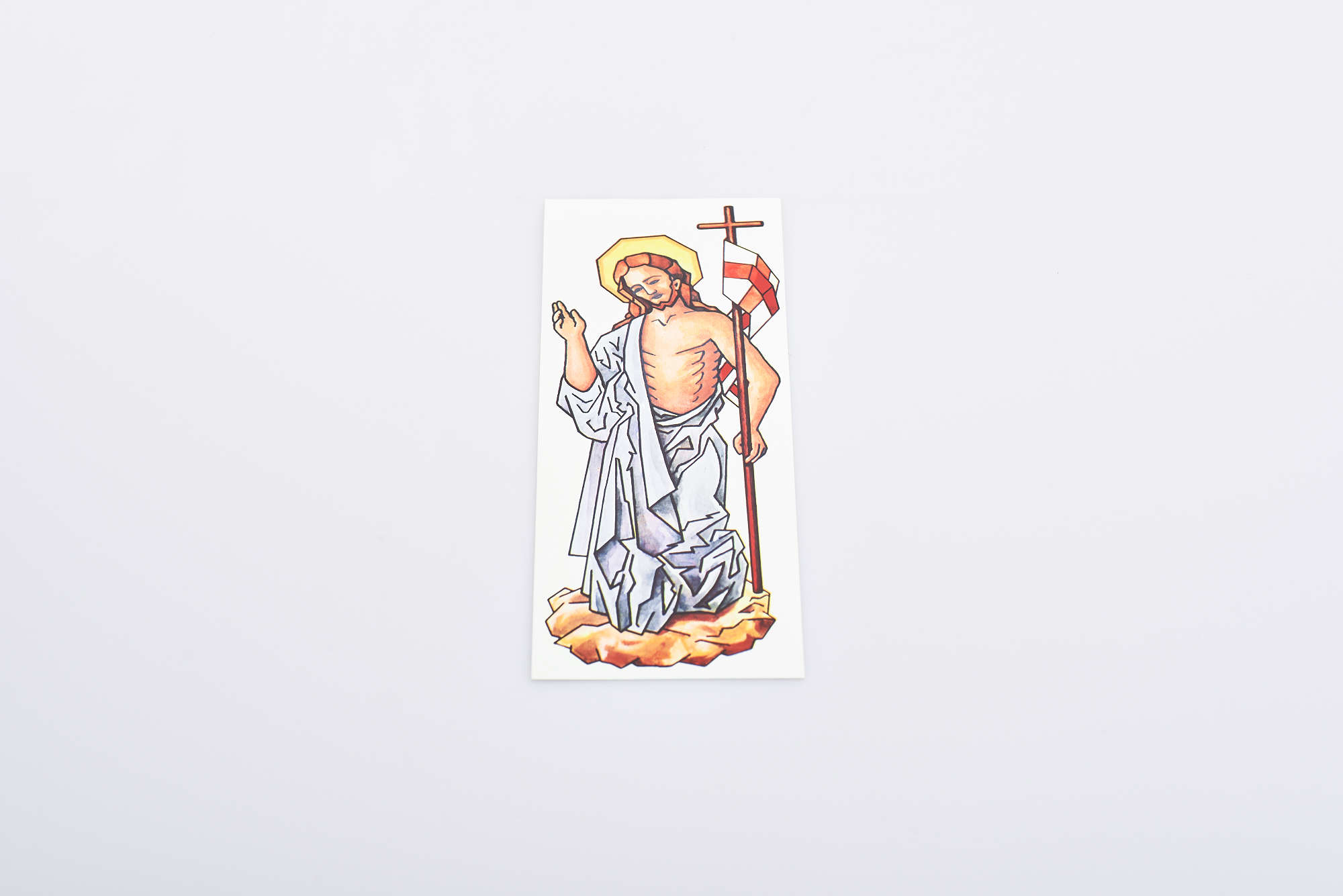 Decalcomania h. cm 21 Cristo Risorto