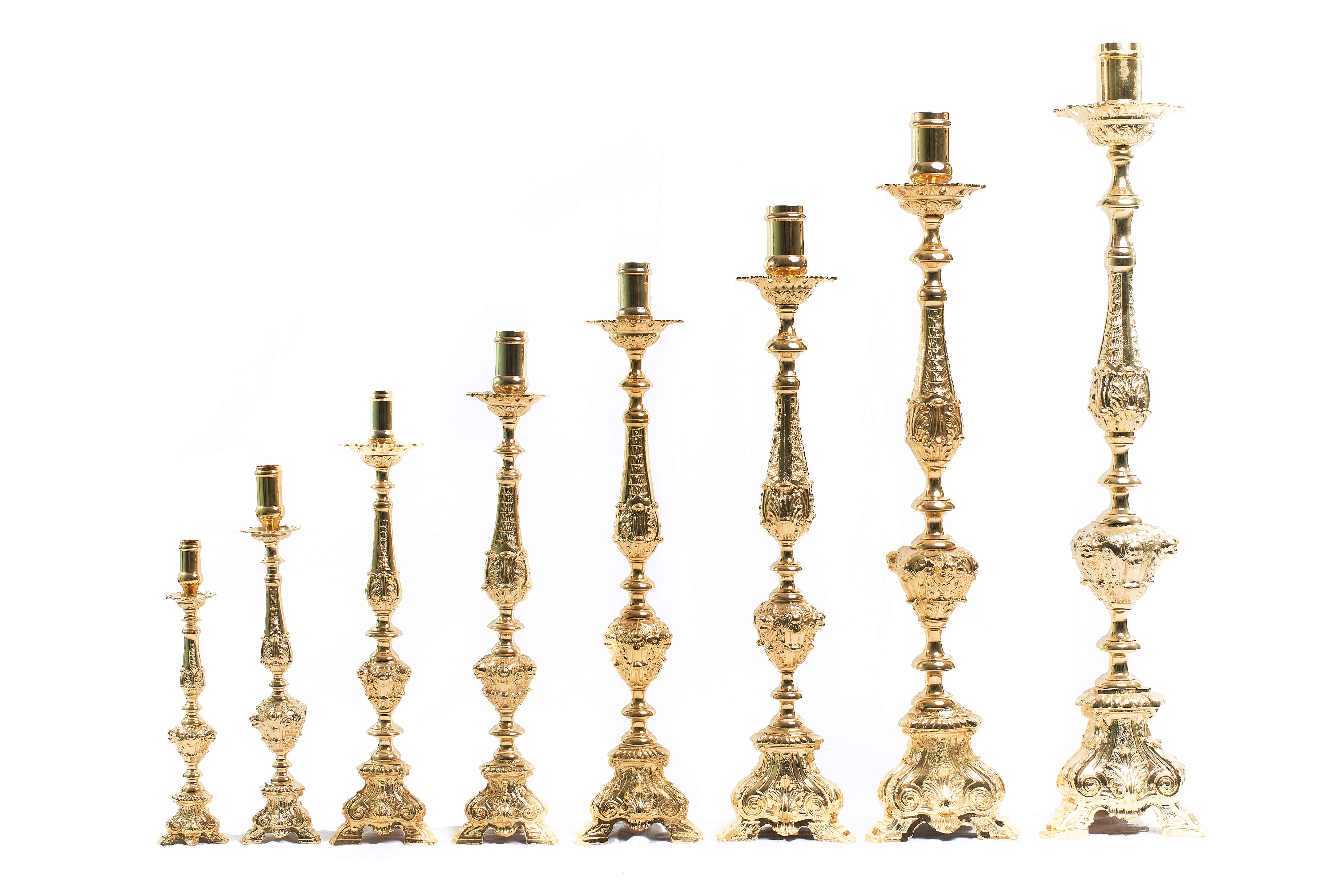 Candelieri in bronzo Barocco Ricco