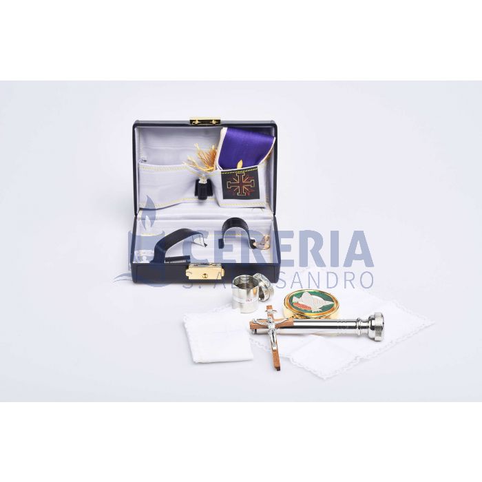 Completo rivestito vitello foderato in moire grigio